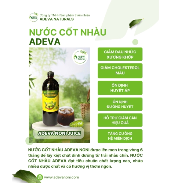  Nước Cốt Trái Nhàu Nguyên Chất Noni Juice 1L – Tăng Cường Sức Đề Kháng Từ Thiên Nhiên